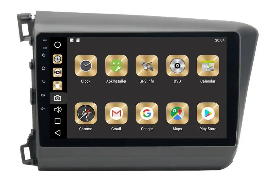 Perfect IPS 32g 4GRam 9 " Android 9.0 Car Audio for Honda Civic 2012 - 2014  Headunit Stereo Video GPS Navi Multimedia IPS Monitor Radio 2