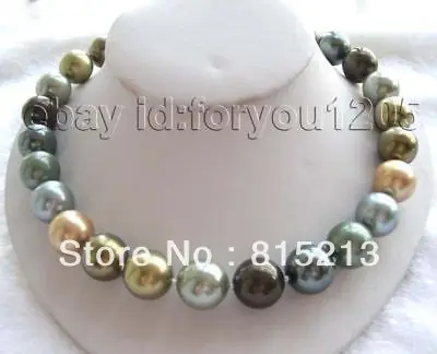 

ddh001300 Natural 16mm Round Multicolor Shell Pearl Necklace!