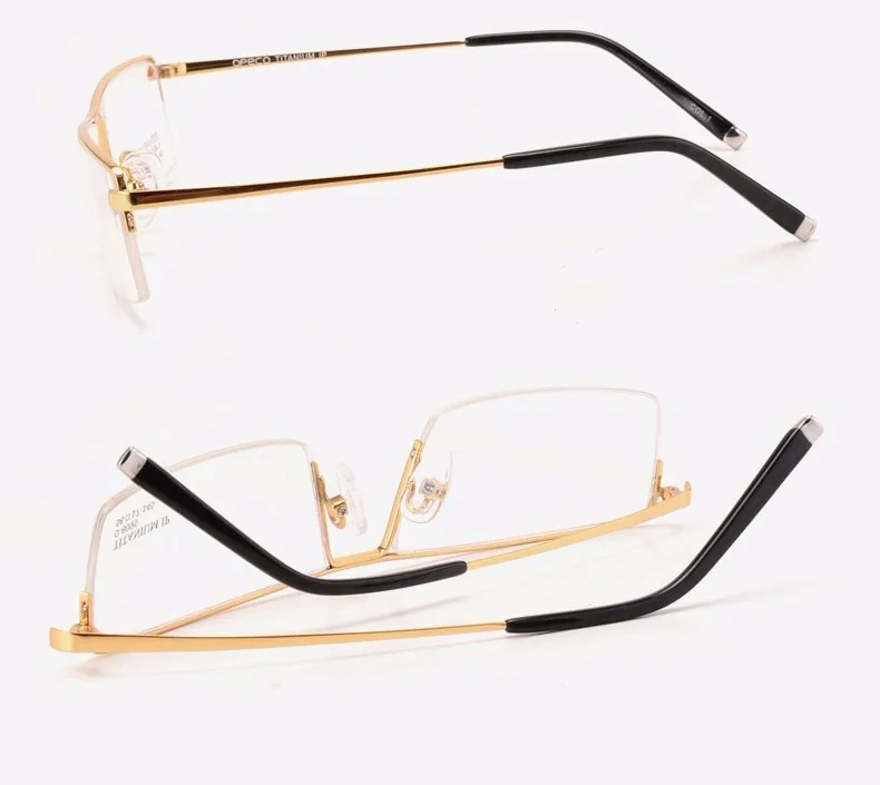 Reven Jate очки Оптические бизнес титановая оправа для очков для мужчин очки полуоправы очки с 4 дополнительных цветов