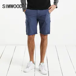 SIMWOOD Новинка 2019 года летние шорты для женщин для мужчин повседневное хлопок карман Cargo Slim Fit брендовая одежда KD5050