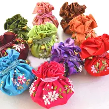 10 шт. китайский hademade Вышитые Шелковый украшения Rolls чехол мешочек