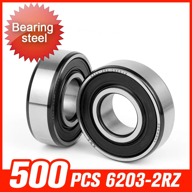

500pcs 6203-2RZ Bearing 40x17x12mm Bearings For Electronic Communication Industry High-speed Motor Hardware Tool Accessories