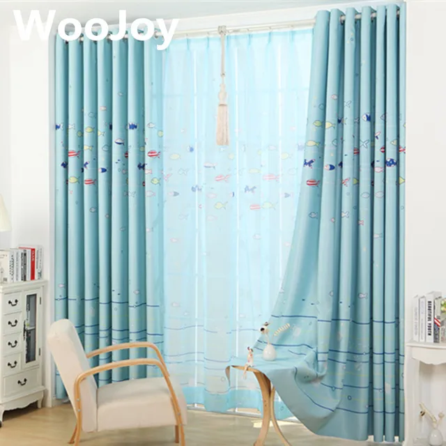 vorhang kinderzimmer fische, blackout fisch kinderzimmer vorhänge für baby zimmer fenster vorhang, Innenarchitektur