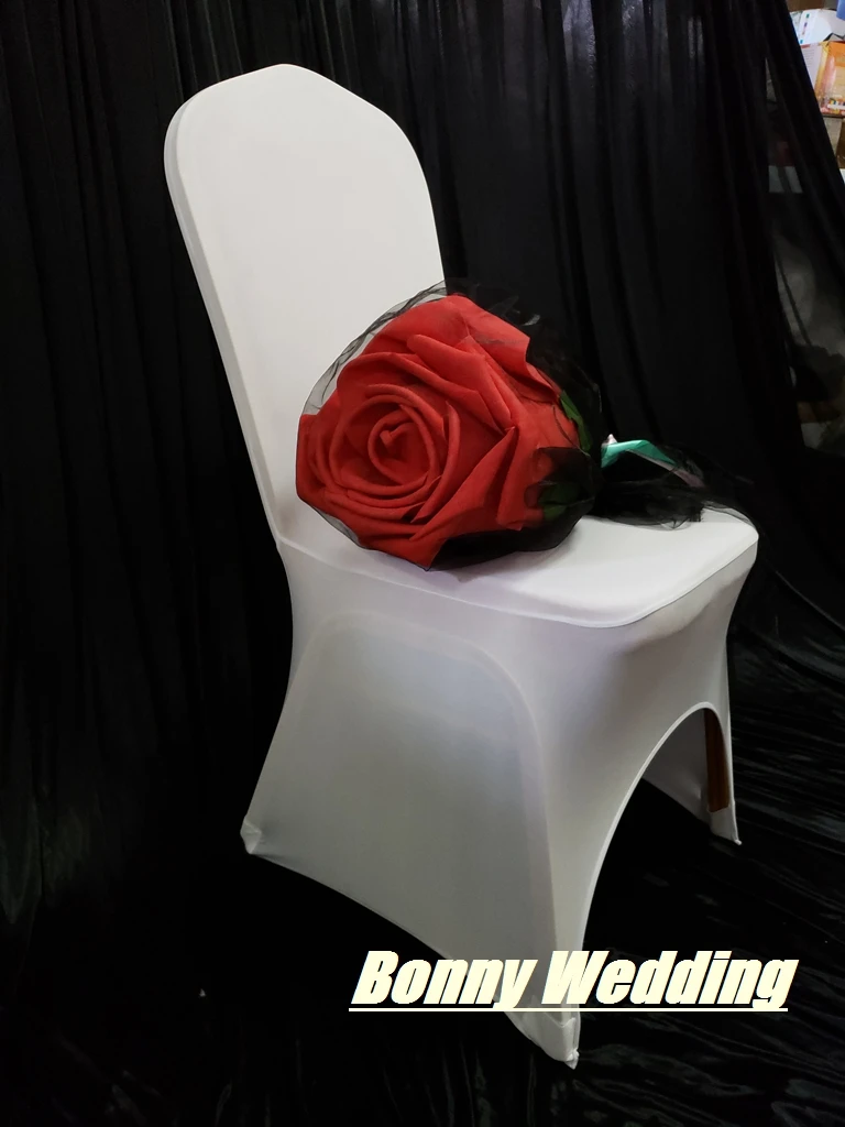 

100pcs Universal Chair Covers white Chair Cover Universal Spandex White Weddings Cover Cloth