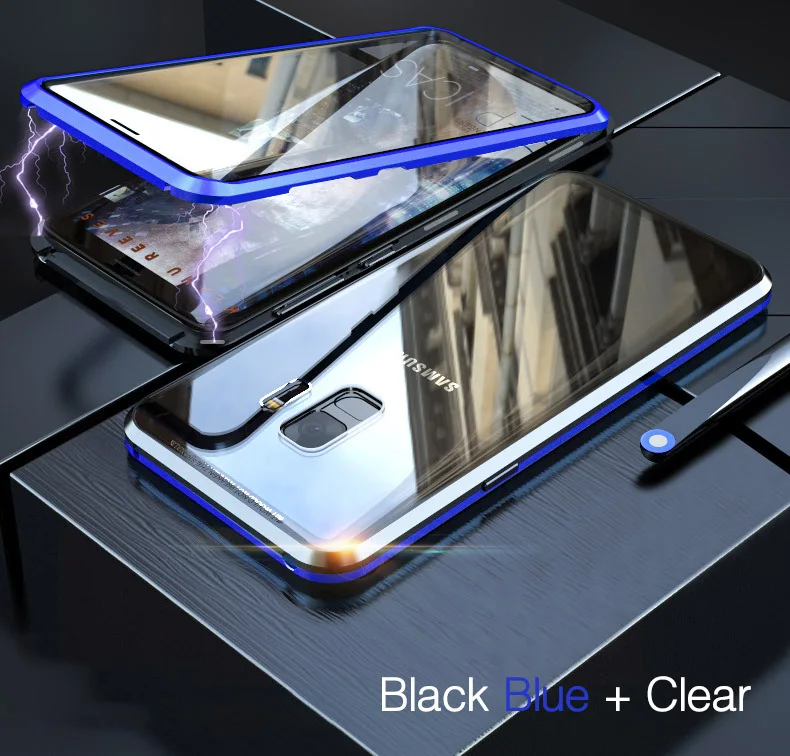 LUPHIE 360 Degree Full Magnetic Case For Samsung Galaxy S9 Plus Note 9 Glass Case (10)
