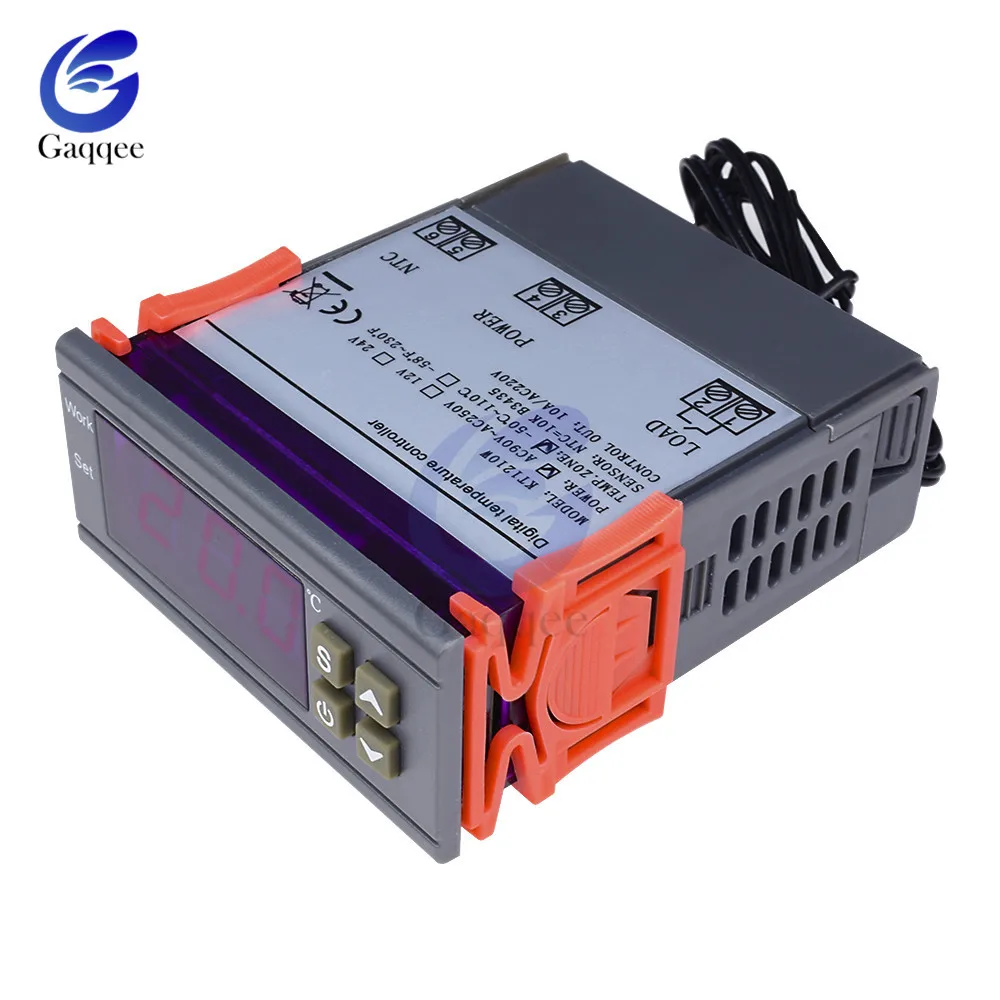 Цифровой регулятор температуры MH1210W 90 250 В 10 А 110 220 ler 50 ~ градусов Цельсия датчик