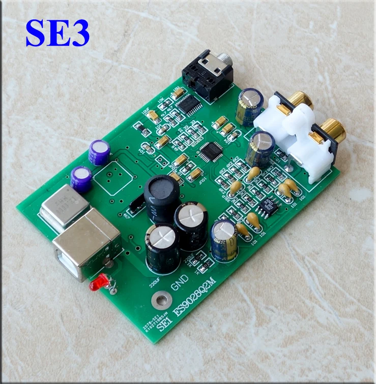 SE3 ES9028Q2M USB decoder DAC headphone amplifier 24bit Mini USB DAC Sound Card AD823 Opamp