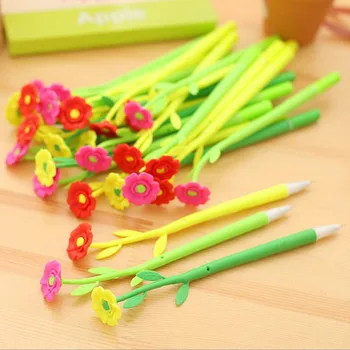 

6pcs/lot Fashion Hot creative stationery Bloom Sweet Lucky Flora flowers Pen design gel ink pen Stationery