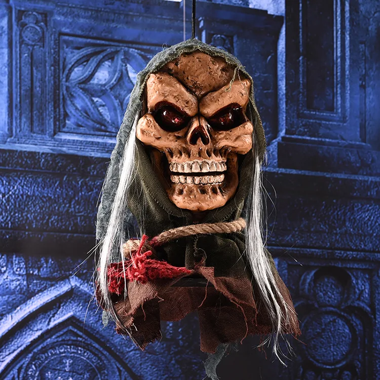 Cosplay&ware Halloween Party Decorations Horror Layout Crawling Ghosts Voice Control Toy Electric Eye Glow Ghost Haunted Prop -Cosplayware Store