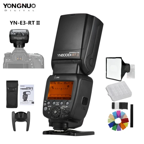 YONGNUO YN600EX-RT II Auto ttl HSS Вспышка Speedlite+ YN-E3-RT II контроллер триггер для Canon 5D3 5D2 7D Mark II 6D 70D 60D и т. д - Цвет: 1x600EXRTII 1xE3RTII