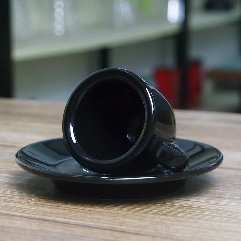 60 мл Эспрессо итальянская концентрированная чашка кофейные чашки черный утолщенный протеиновый молочный фарфор керамическая чайная кружка Европейская маленькая элегантная