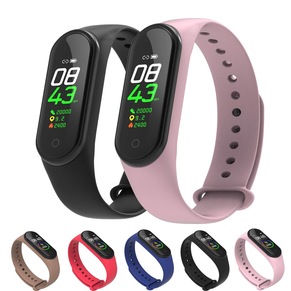

M4 Smart Band Wristband Heart Rate / Blood / Pressure / Heart Rate Monitor Pedometer Sports Bracelet for Xiaomi Mi Android iOS