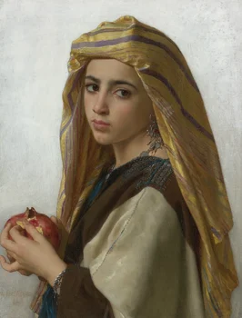 

Handmade Oil painting reproduction L'orientale a la grenade by William Bouguereau