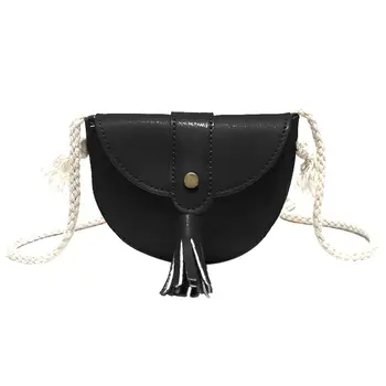 

Vintage Drawstring Tassel Crossbody Shoulder Mini Bag Mobile Phone Bag Coin Purse Simple Travel Storage Small Objects