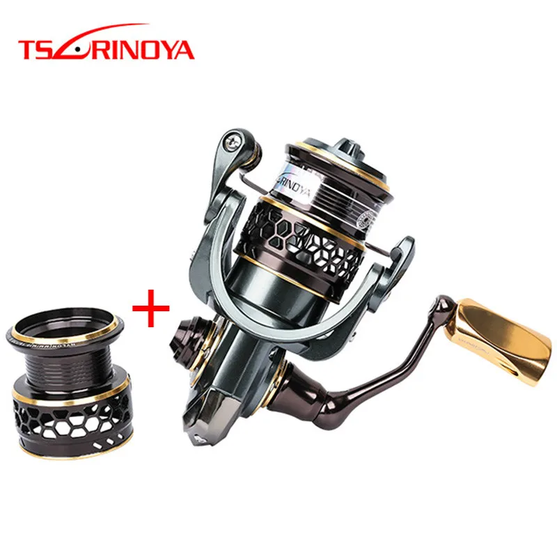 Carretel de Pesca 9 + 1bb. Tsurinoya Jaguar 4000 5000 Fiação 2:1 4 kg Duplo Metal Carretel Isca Moulinet Peche 1000 2000 3000