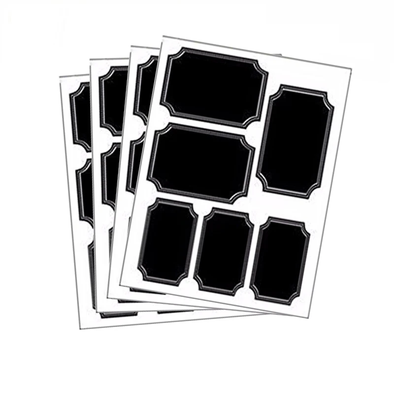 

Chalkboard Labels With White Custom Border. Beautiful Stickers Come In Two Sizes with 1 chalk pen,pack of 24