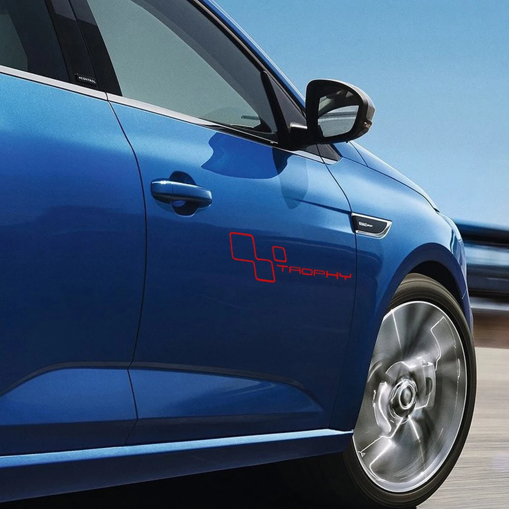 عاكسة الباب سباق الجانب الكأس سيارة ملصقا صائق لرينو الرياضة كليو كأس Twingo ميغان 2 RS GT فلوينس لوغان اكسسوارات