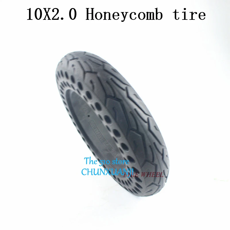 10 inch Porous electric skateboard Bicycle E-Bike tire 10x2.0 air-free honeycomb shock absorber solid tire proof Tyre