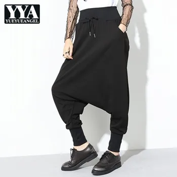 

Harem Pants Women Joggers Black High Waist Pants Fashion Ladies Wide Leg Trousers Hip Hop Harajuku Clothes Sashes Streetwear New