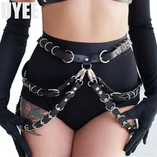 UYEE сексуальный пояс для тела, пояс для женщин в стиле панк, готика, пояс для ног, БДСМ, подвязки на ногу, ремни для связывания, белье LP-060