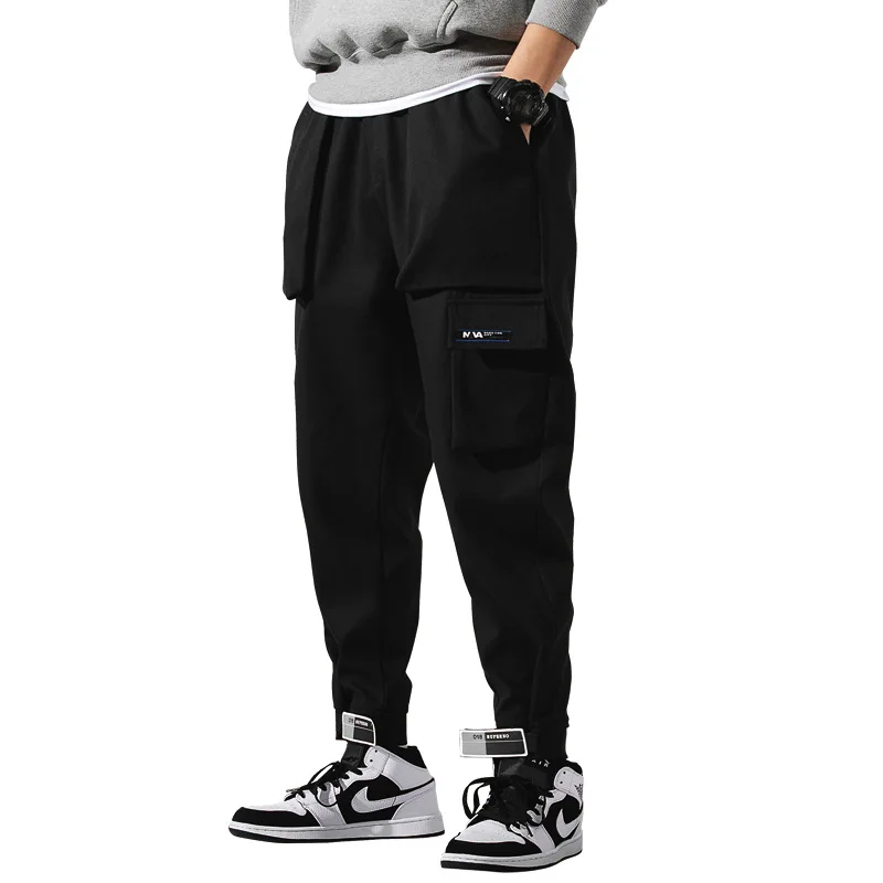 Casual pants men 2019 new beam feet men's jogging sports pants multi-pocket overalls loose sweatpants