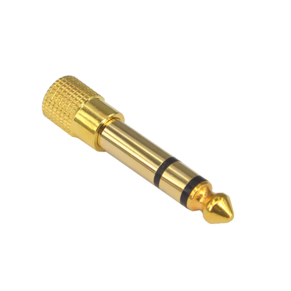 100 Pieces 6 35mm Male to 3 5mm Female Gold Plated Headphone Stereo Audio Jack Adapter Earphone Plug