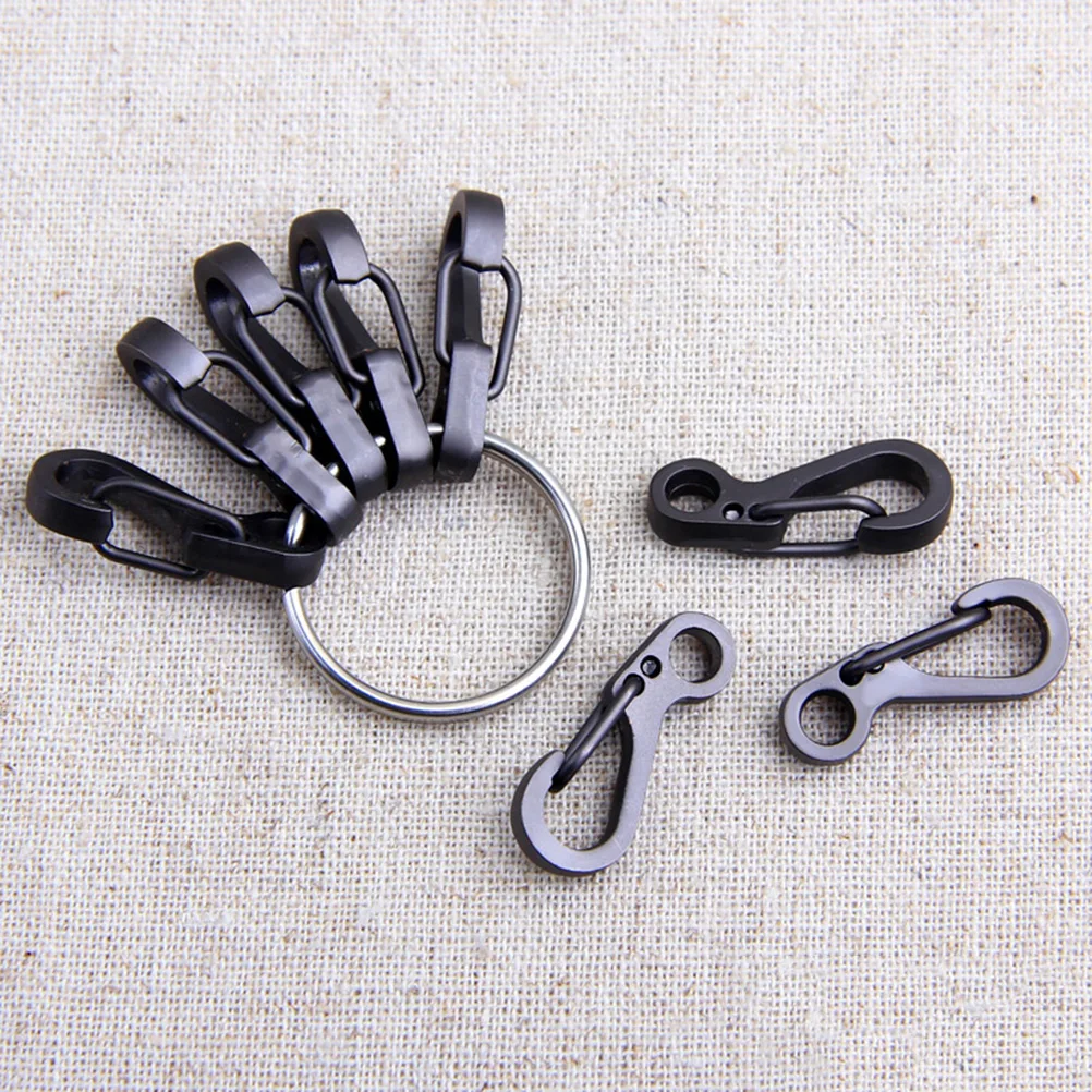 

Portable Survival Outdoor Mini Spring Hang Buckle Quickdraw Key Chain Aluminium Alloy Keyring
