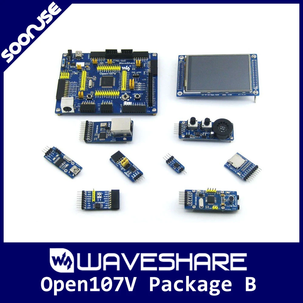 Waveshare STM32 Development Board STM32F107VCT6 STM32F107 ARM Cortex-M3 STM32 Board Kit Waveshare STM32 Development Board STM32F107VCT6 STM32F107 ARM Cortex-M3 STM32 Board Kit