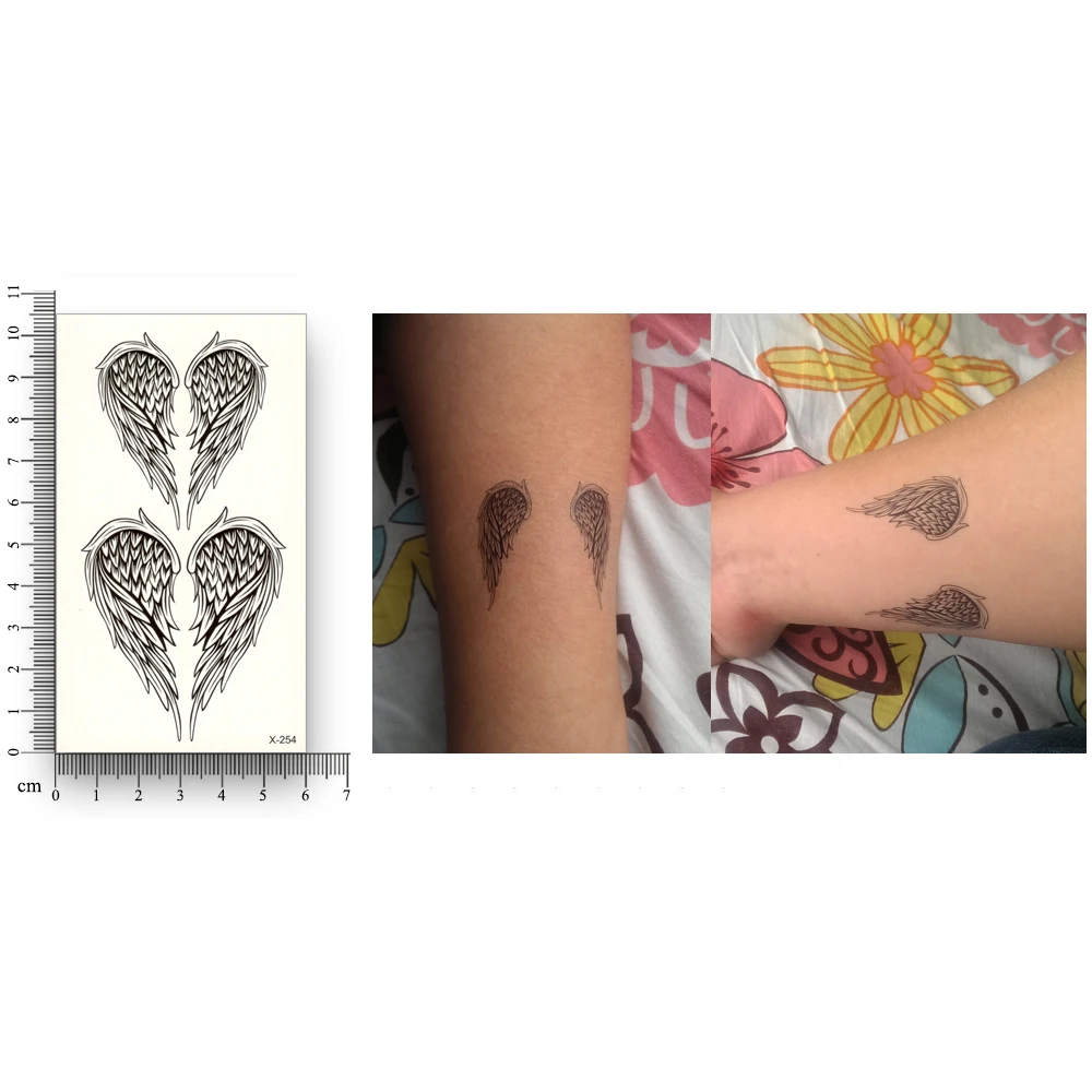 أجنحة الوشم ملصق نقل المياه ملصقات وهمية الوشم المتاح للماء المؤقتة الجمال بارد الجسم الفن الجمال ماكياج