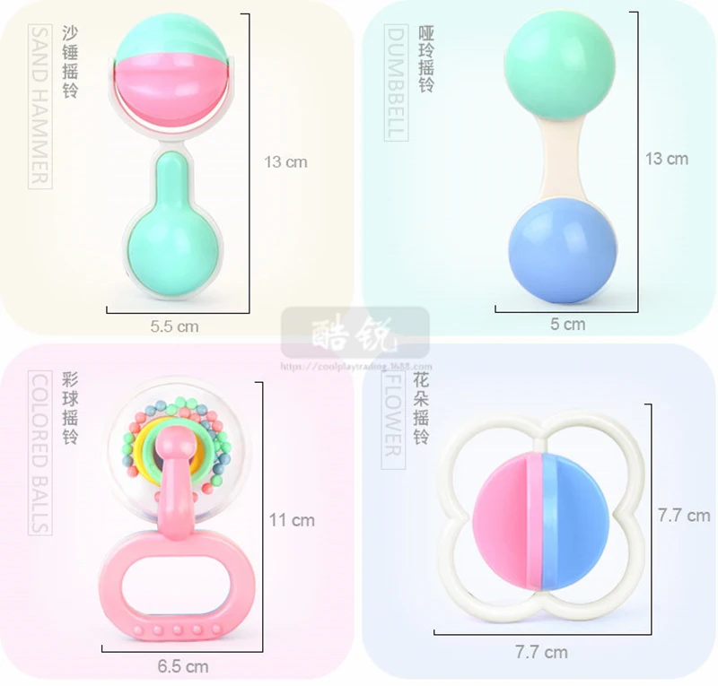 Anos de Idade do Bebê Homens e Mulheres Mão do Bebê Educação Pode Ser Fervida Guta Chocalho Brinquedos Molares Bebê Agarrar Conforto 10 Pcs 0-3 17 Brinquedos e hobbies
