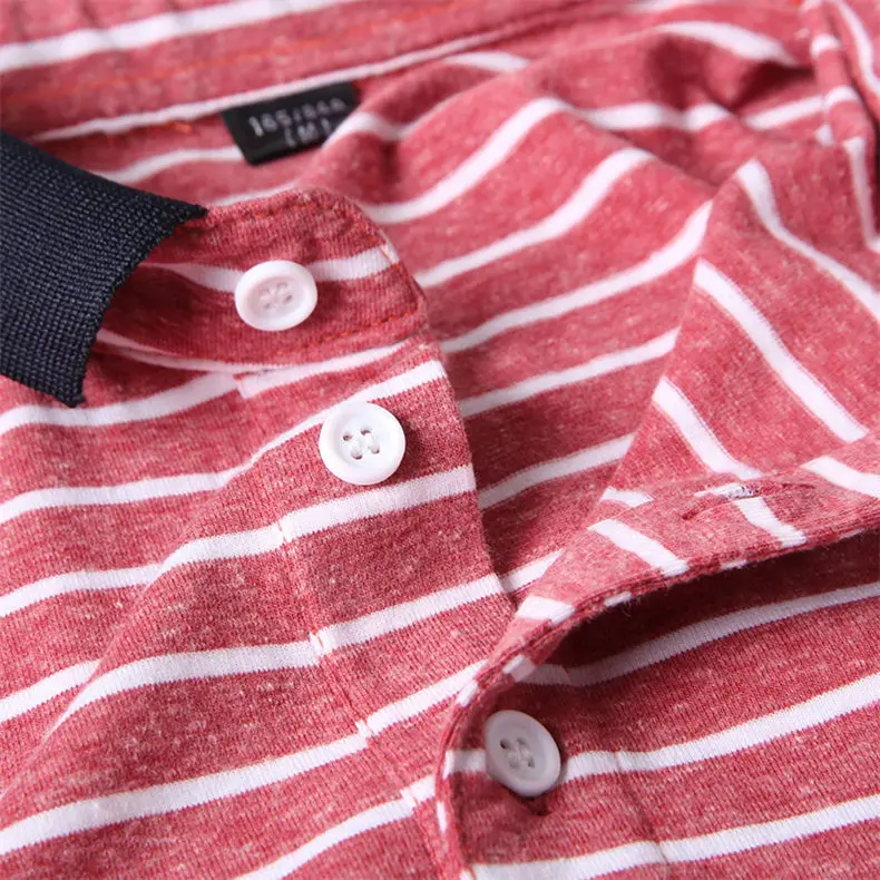 2Color Summer Cotton Polos Men 2019 New Short Sleeve Casual Korean Style Striped Male Polo Shirts Breathable MuLS Brand Clothing 6