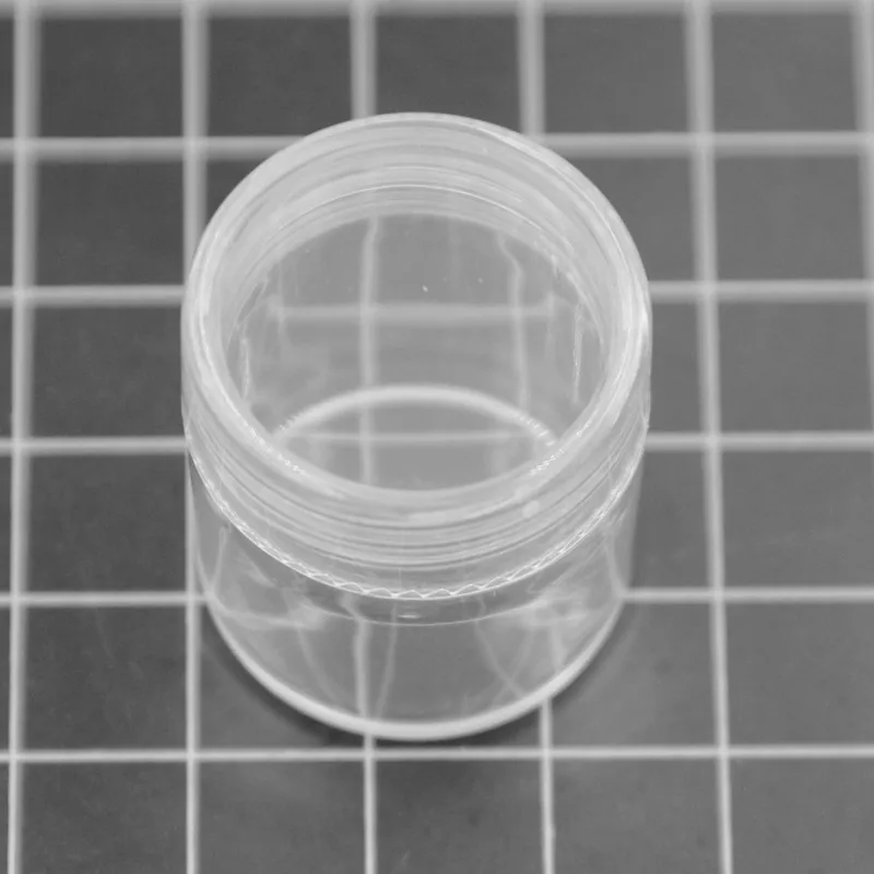 10Pcs Acrylic Clear Storage Boxes Round Display Container Carrying Case