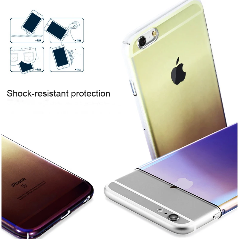 Suntaiho Phone Case For iPhone 7 Plus Hard Ultra thin Color Gradient Phone Case Cover For iPhone 6 6S Plus Protective Shell Case Suntaiho Phone Case For iPhone 7 Plus Hard Ultra thin Color Gradient Phone Case Cover For iPhone 6 6S Plus Protective Shell Case