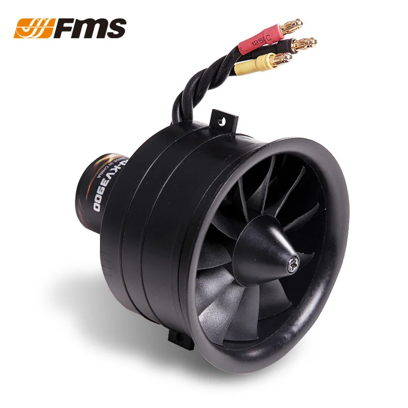 

FMS New Pattern Model RC Aircraft Parts 64 MM 11 Blade Plastic Duct with Motor Power Group for Fixed wing Optional 3S 4S