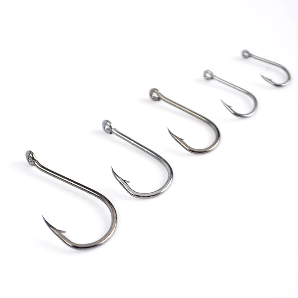 Fishing hooks Circle Carp Eyed Size 2/0#-1/0# 8pcs 1#-8# 10pcs Ring eye Japan Fishhook hooks Fishhook Single Jig Hook Pech