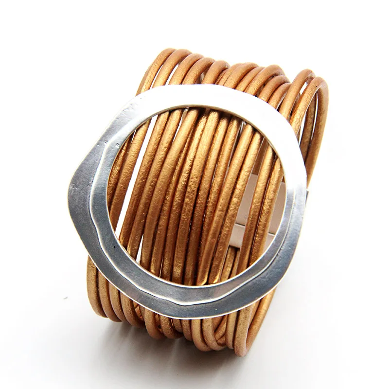 

ZG Bracelets Multi-layer Winding Wrap Leather Bracelet Fashion Women Hand Jewelry Summer Accessories for Female