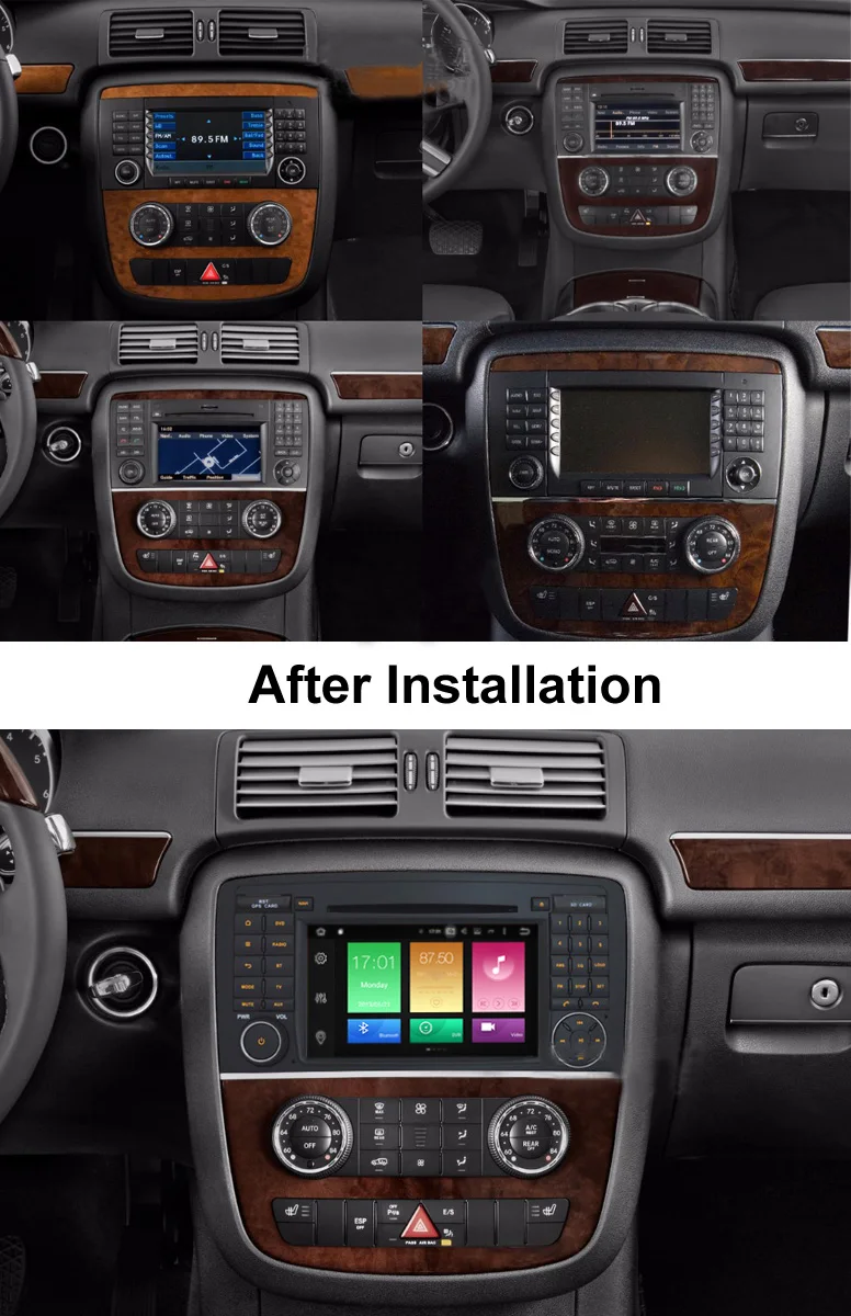 Cheap COIKA 7" Android 9.0 Octa Core Car GPS Navi For Mercedes-Benz W251 R280 R300 R320 R350 R500 Multimedia WIFI  4G RAM 1