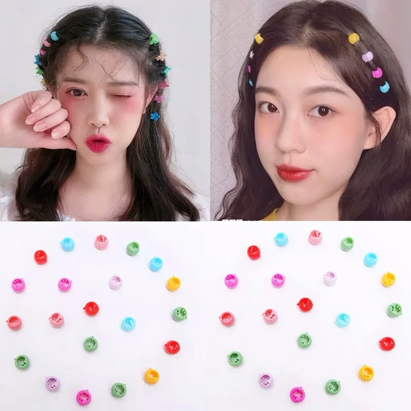 100pcs/Set Fashion Mini Hair Claws Clips Children Cute Candy Color Hair Accessories for Women Girls Plastic Headwear
