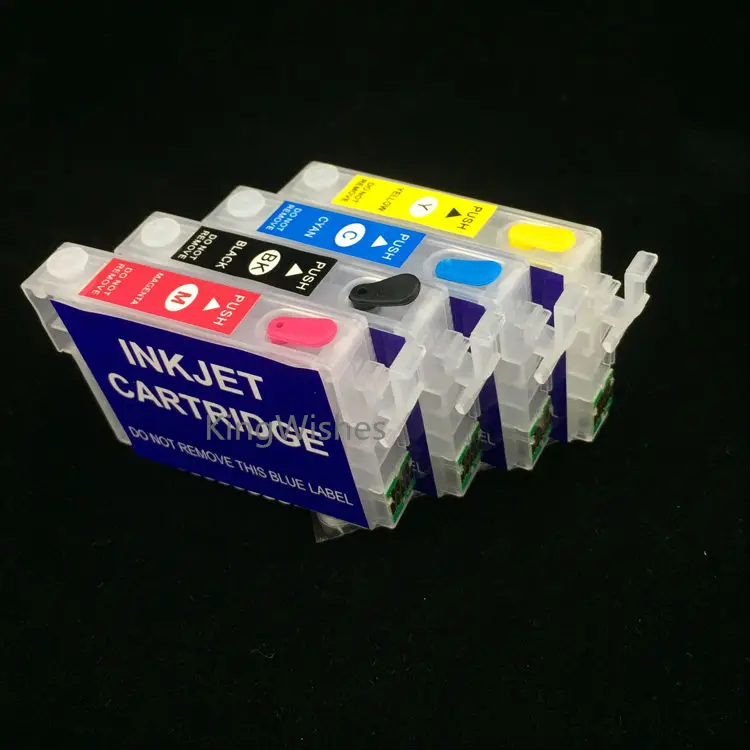 

4 Color T1811 T1812 T1813 T1814 Refillable Cartridge With New Chip For Epson XP212 XP215 XP312 XP315 XP412 XP415 Without Ink
