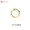 (34666)4PCS 16MM 20MM 25MM 24K Gold Color Brass Twist Circle Connect Charms Pendants High Quality Jewelry Findings Accessories ► Photo 2/5