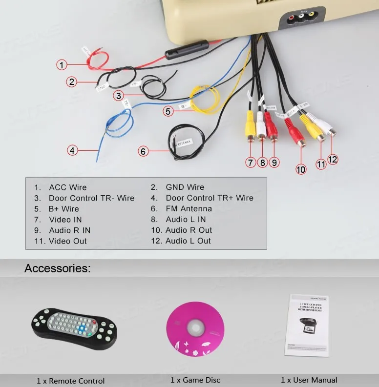 Excellent XTRONS Beige11.3"Digital car Monitor Flip down Car Roof DVD Player Overhead car Ceiling Monitor USB FM Game Disc +2 IR Headphone 8 Excellent XTRONS Beige11.3"Digital car Monitor Flip down Car Roof DVD Player Overhead car Ceiling Monitor USB FM Game Disc +2 IR Headphone 8