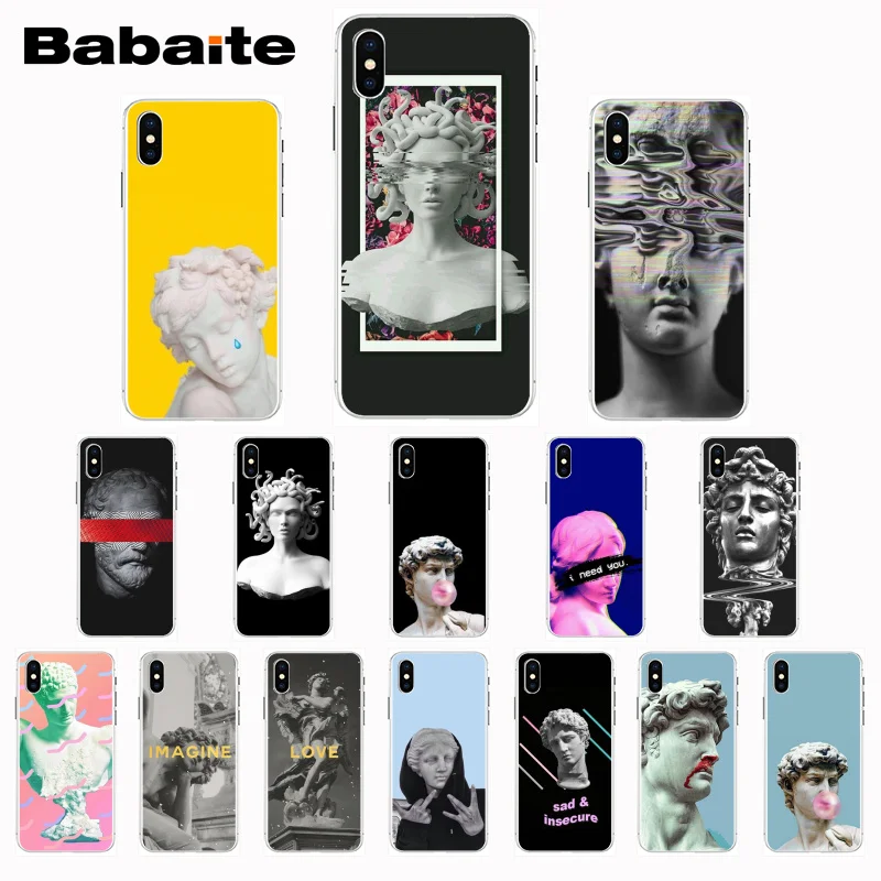 Черный чехол для телефона Babaite с изображением альтернативной статуи Давида iPhone 8 7