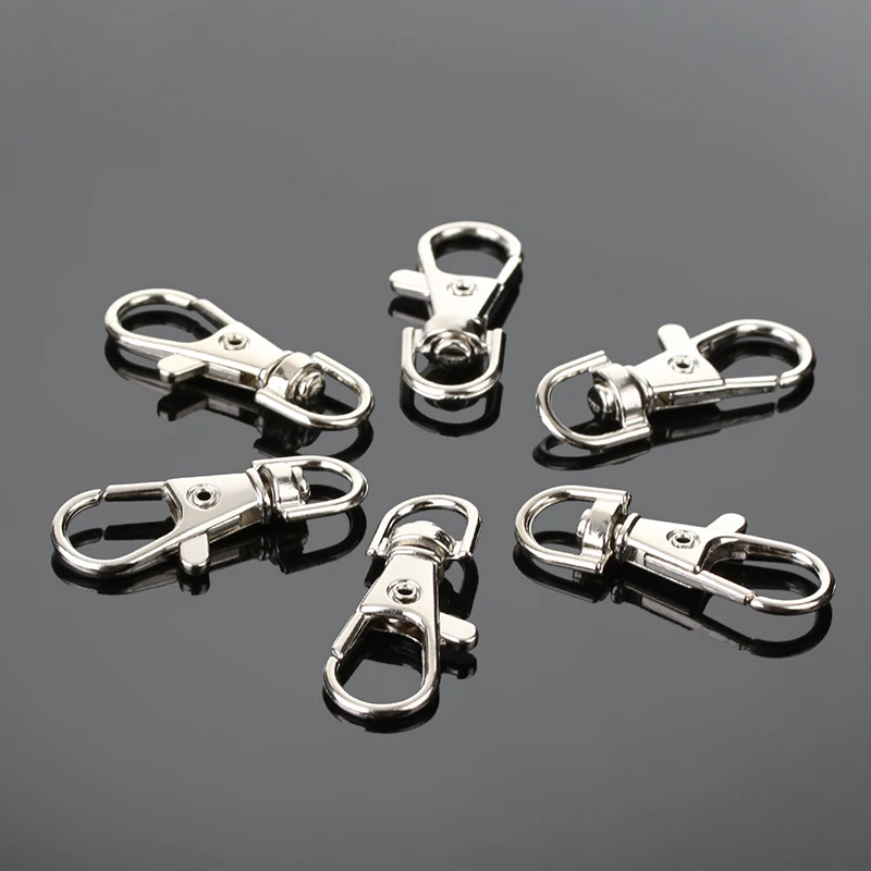 Застежка карабин Посеребренная 38 мм 30 шт./лот|lobster claw clasp|claw claspsswivel lobster clasp |