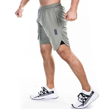 Летние двухслойные мужские s Фитнес Бодибилдинг дышащие быстросохнущие Короткие тренажерные залы мужские повседневные шорты для бега