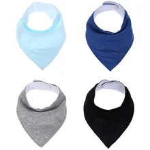 4 шт./лот, однотонная цветная бандана, Слюнявчики, Слюнявчики для мальчиков и девочек, Слюнявчики, Слюнявчики для малышей