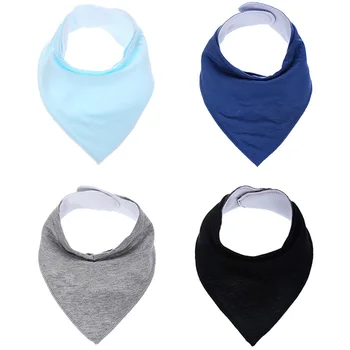 

4pcs/lot Solid color Bandana Bibs Draol Bibs For Boy&Girl Burp Claths Unisx Soliva towel Draoling and Teething Baby Bibs