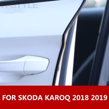 Для SKODA KAROQ анти-Натирание Кузова Боковая дверь резиновое украшение защитные полоски бампера авто аксессуары