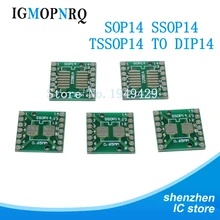 10 шт. TSSOP14 SSOP14 SOP14 SMD к DIP14 IC адаптер конвертер гнездо плата модуль адаптеры пластина 0,65 мм 1,27 мм интегрированный