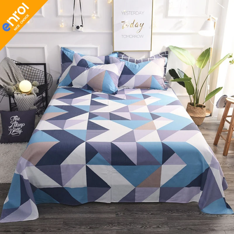 1 Adet 100 Pamuk Baski Ekose Yatak Levha Ucuz Tam Kral Tek Kisilik Cift Kisilik Yatak Rahat Donatilmis Sac Yatak Ortusu Fitted Sheet Bedding Sheetssingle Mattress Cover Aliexpress