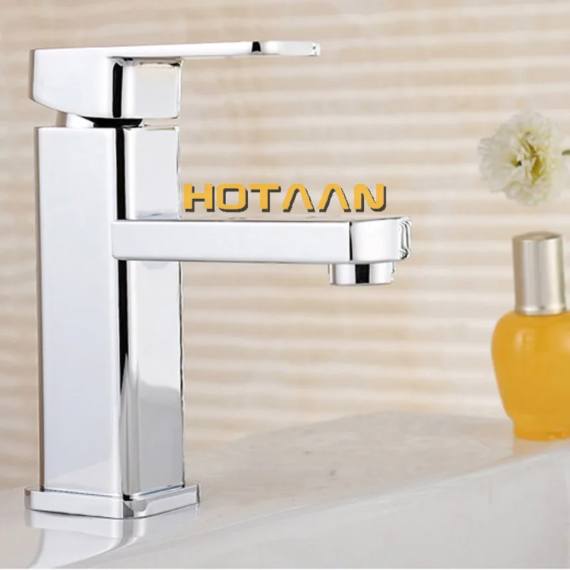 Preise Hotaan Moderne Stil Freies Verschiffen Becken Wasserhahn Kalt und Warmwasser Mischer Torneira Da Bacia Einzigen Handgriff Bad Wasserhahn